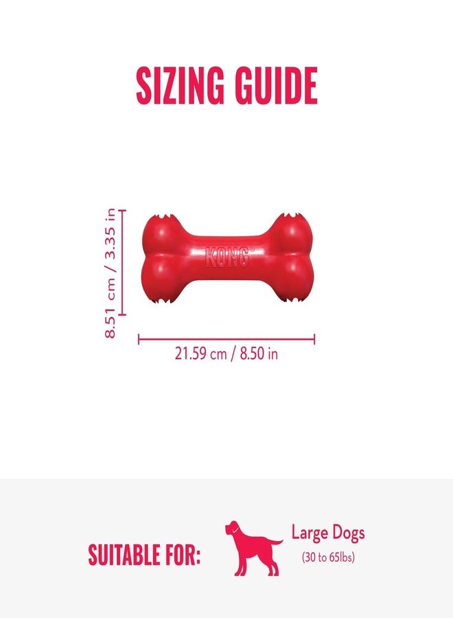 KONG Goodie Bone & Flyer - Dog Toys to Enrich Playtime - Dog Bone & Soft Throwing Disc Support Mental Engagement - Rubber Bone for Treats - Rubber Flying Disc with Dynamic Rebound - for Large Dogs - Image 5
